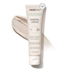 MDSolarSciences Mineral Creme SPF 50 bottle with matte finish on shelf.