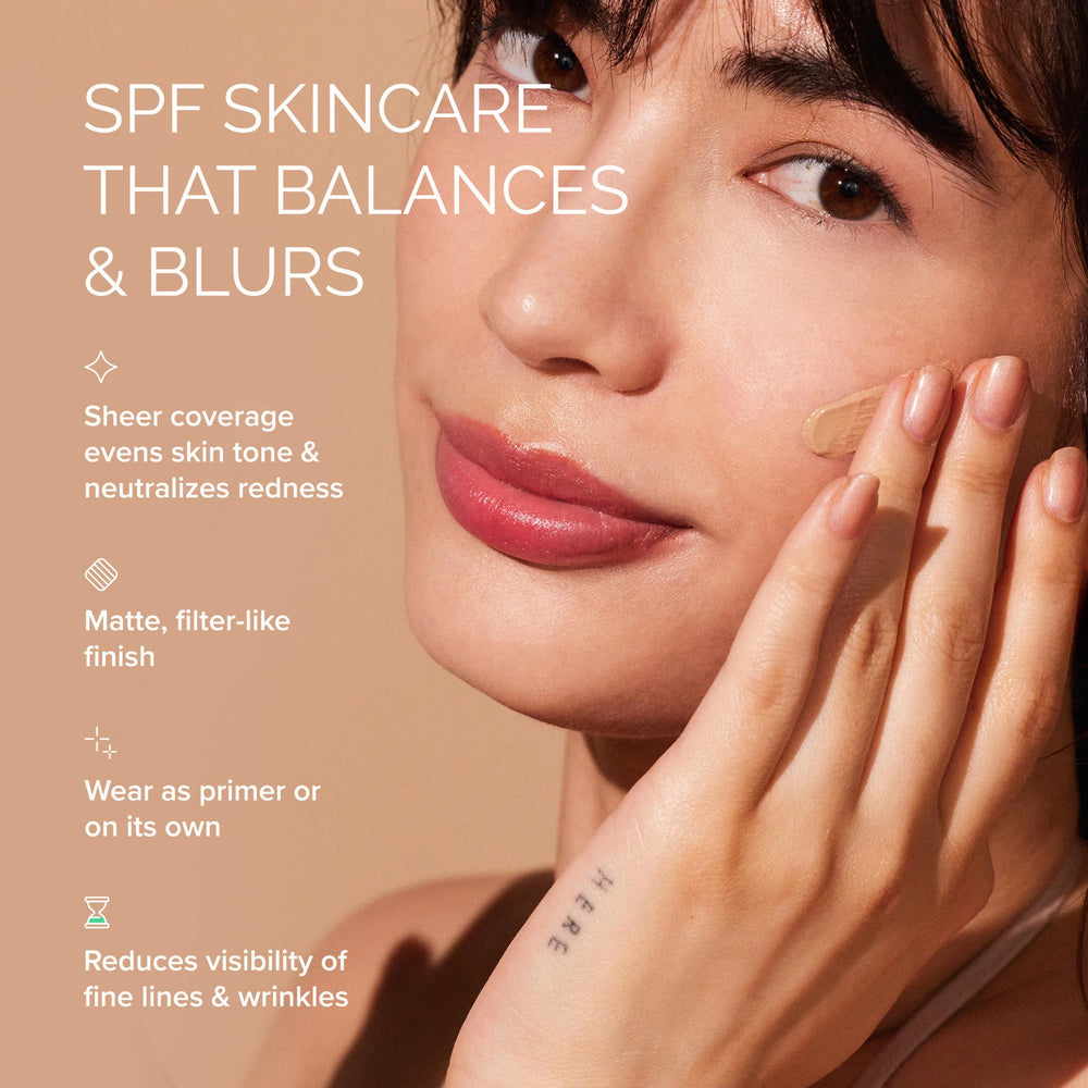 MDSolarSciences Mineral Tinted Crème SPF 30 offers a lightweight, matte finish on skin.