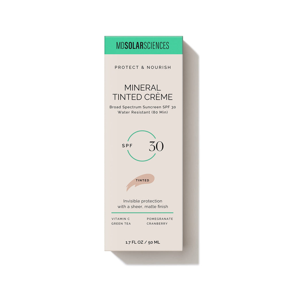 MDSolarSciences Mineral Tinted Crème SPF 30 primer-friendly texture supports easy makeup wear.
