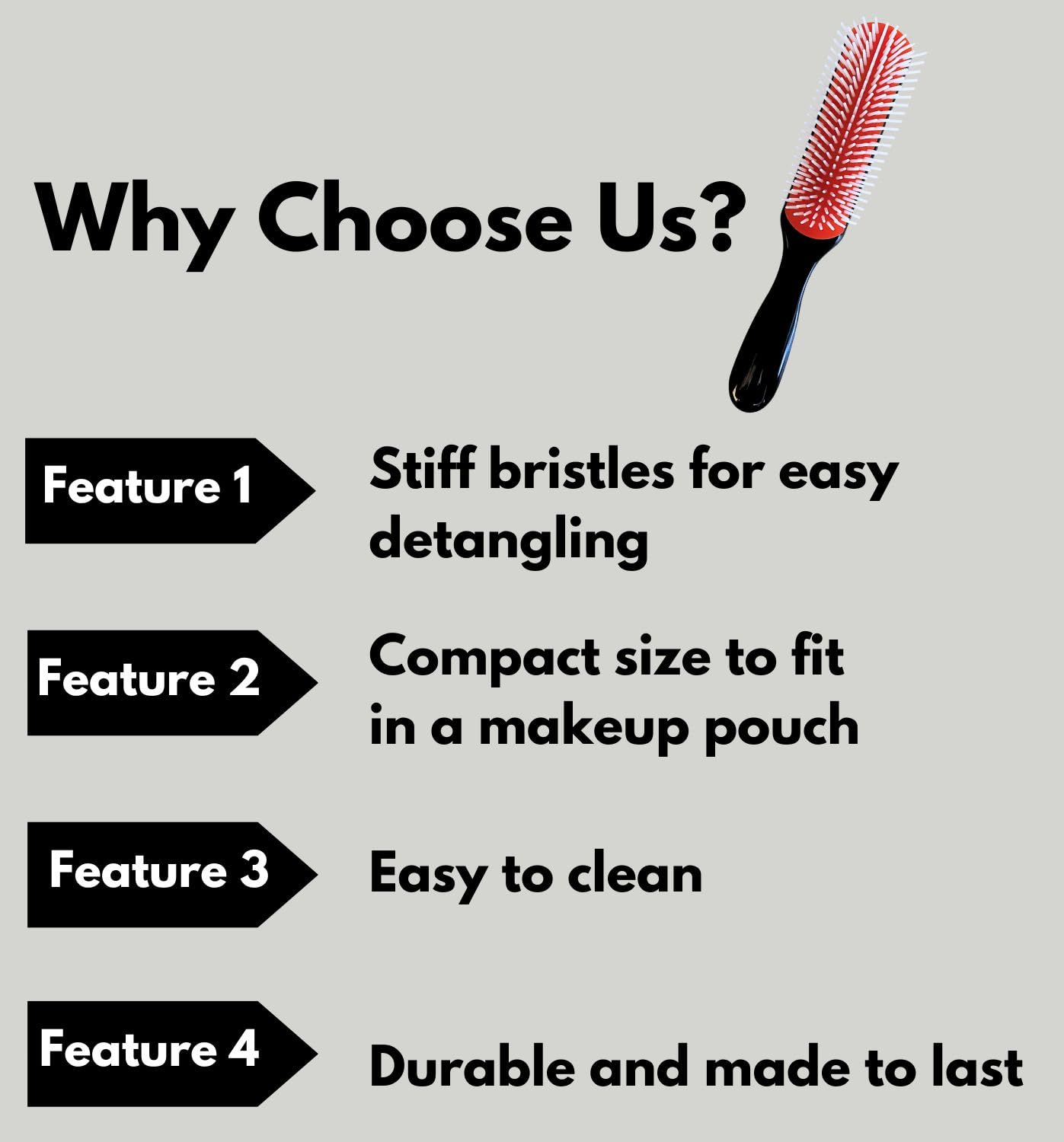 MDSTYLE Hair Brush ergonomic grip supports steady styling.