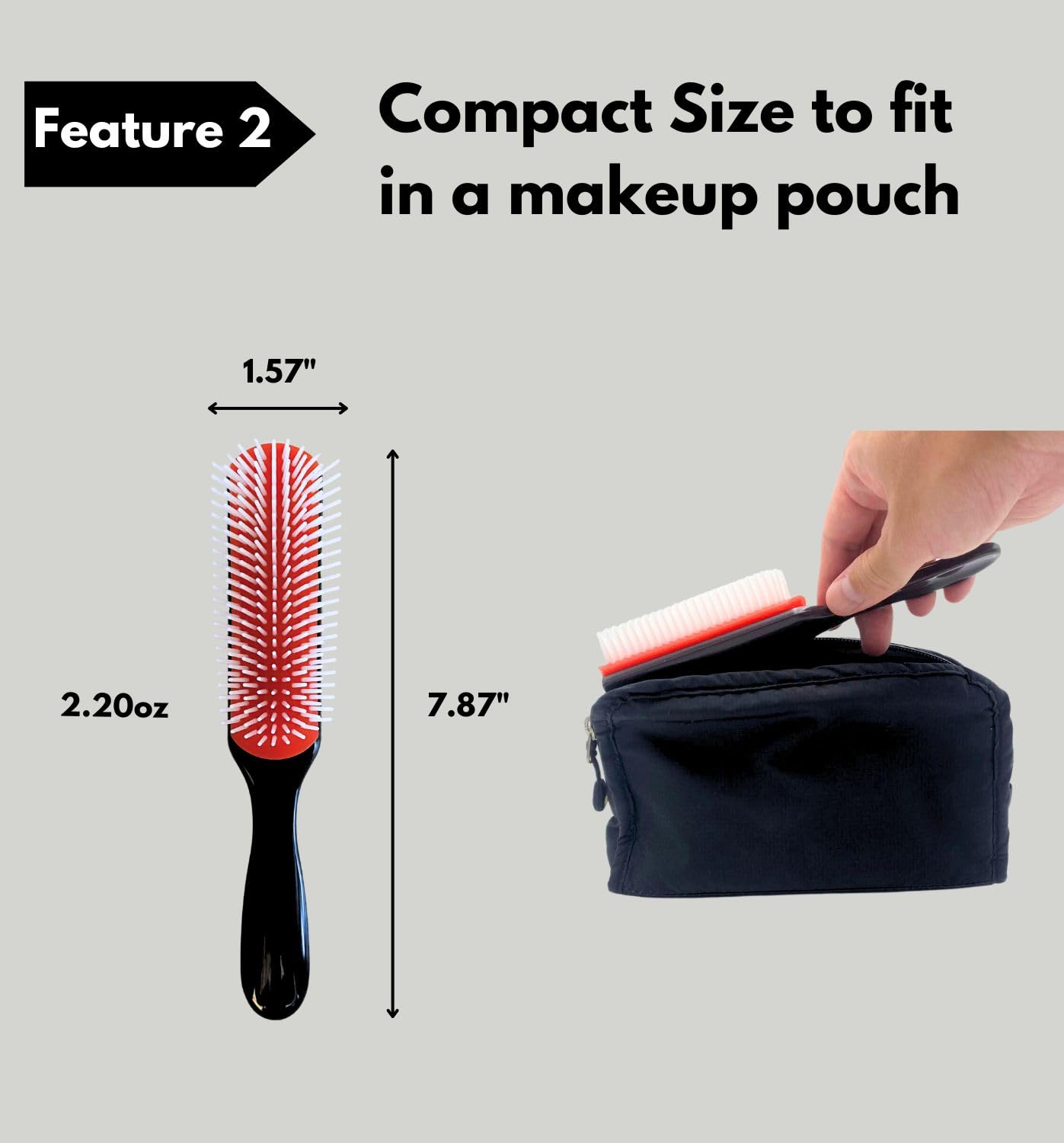 MDSTYLE Hair Brush slim design enables precise styling.