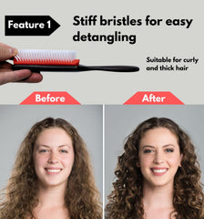 MDSTYLE Hair Brush works on wet or dry hair for versatile styling.
