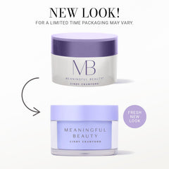 Meaningful Beauty Age Recovery Night Creme texture closeup shows luxurious cream for rejuvenation.