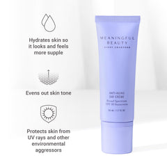 Meaningful Beauty Beyond dispense pump shown for easy, mess-free application.
