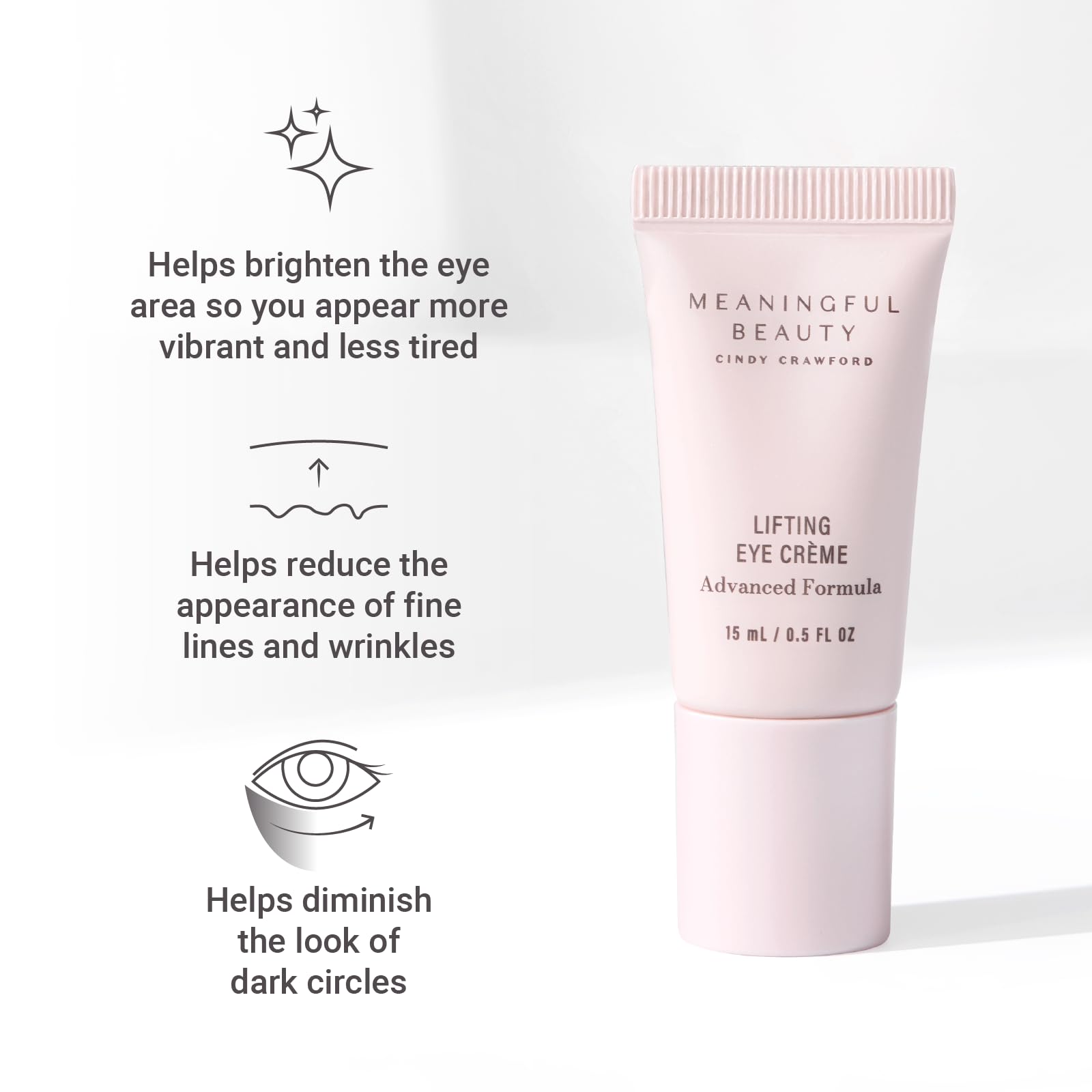 Meaningful Beauty Crema Elevadora para Ojos, textura ligera que se absorbe rápido