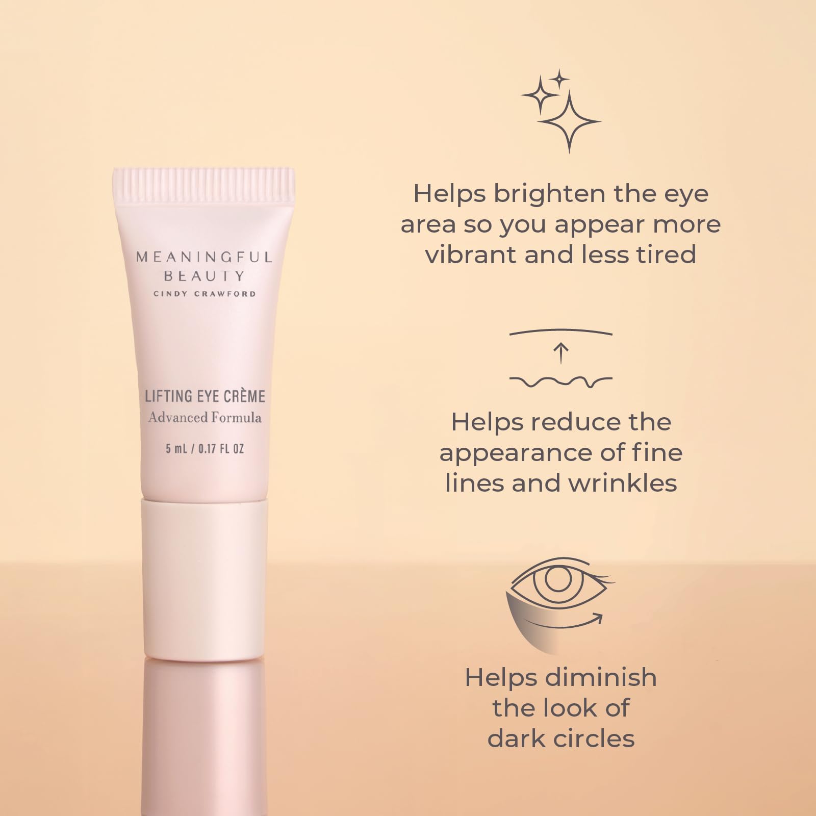 Meaningful Beauty crema ojos efecto elevador reduce lineas finas.