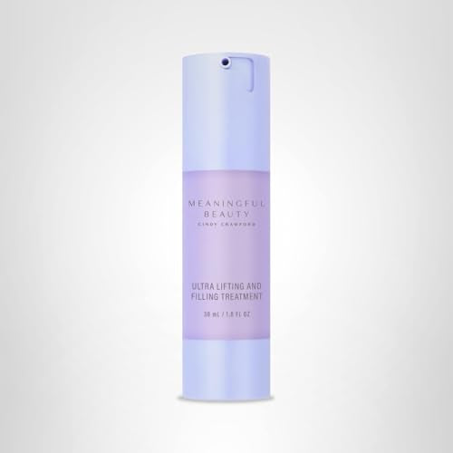 Meaningful Beauty luxury skincare routine with lifting and hydration visuals