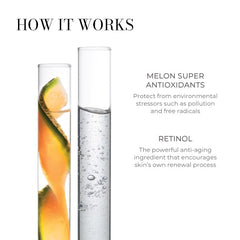 Meaningful Beauty Retinol cream texture swatch illustrating visible smoothing.
