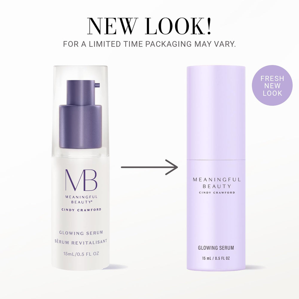 Meaningful Beauty serum application glide demonstrates smooth, quick skincare use.