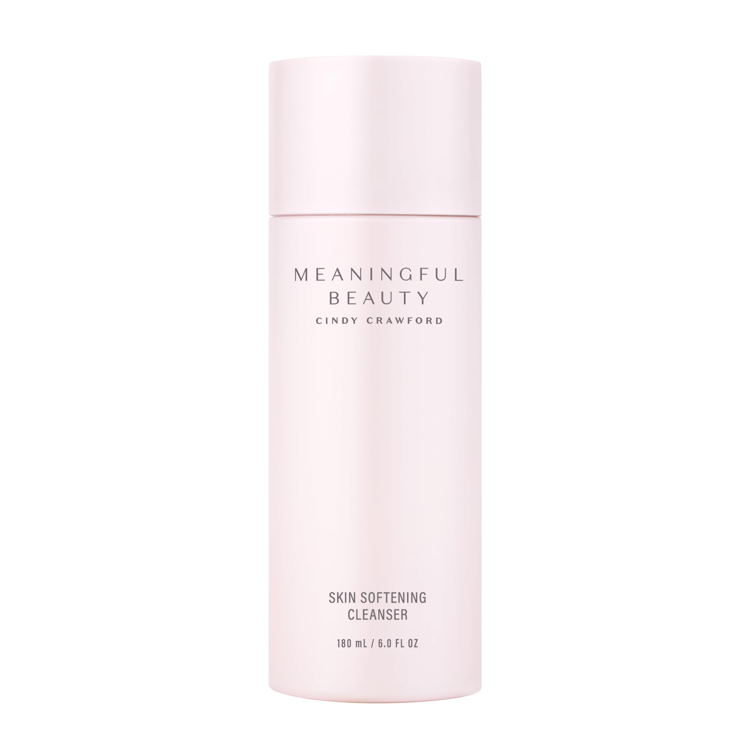 Meaningful Beauty Skin Softening Cleanser bottle shows fragrance-free cleansing for sensitive skin