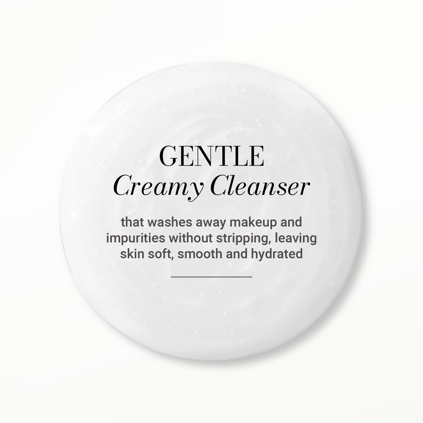 A scene of Meaningful Beauty Skin Softening Cleanser removing makeup and impurities