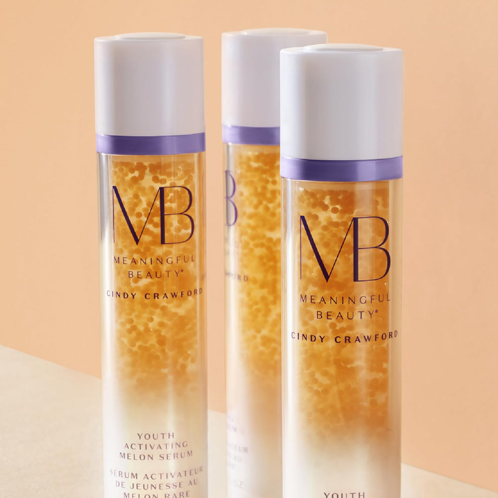 Meaningful Beauty packaging with serum box emphasizes luxury skincare ritual.