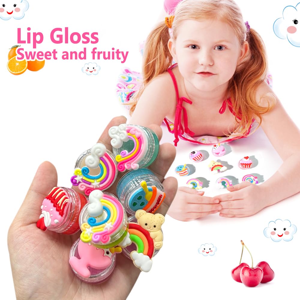 Mebtmel fruity flavors lip gloss provides assorted tastes for playful routines.