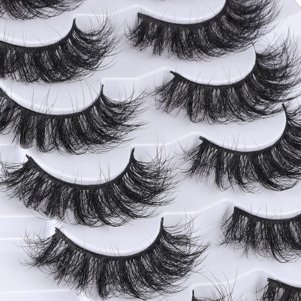 Mebver Lashes seven-pair pack offers versatile styling options.