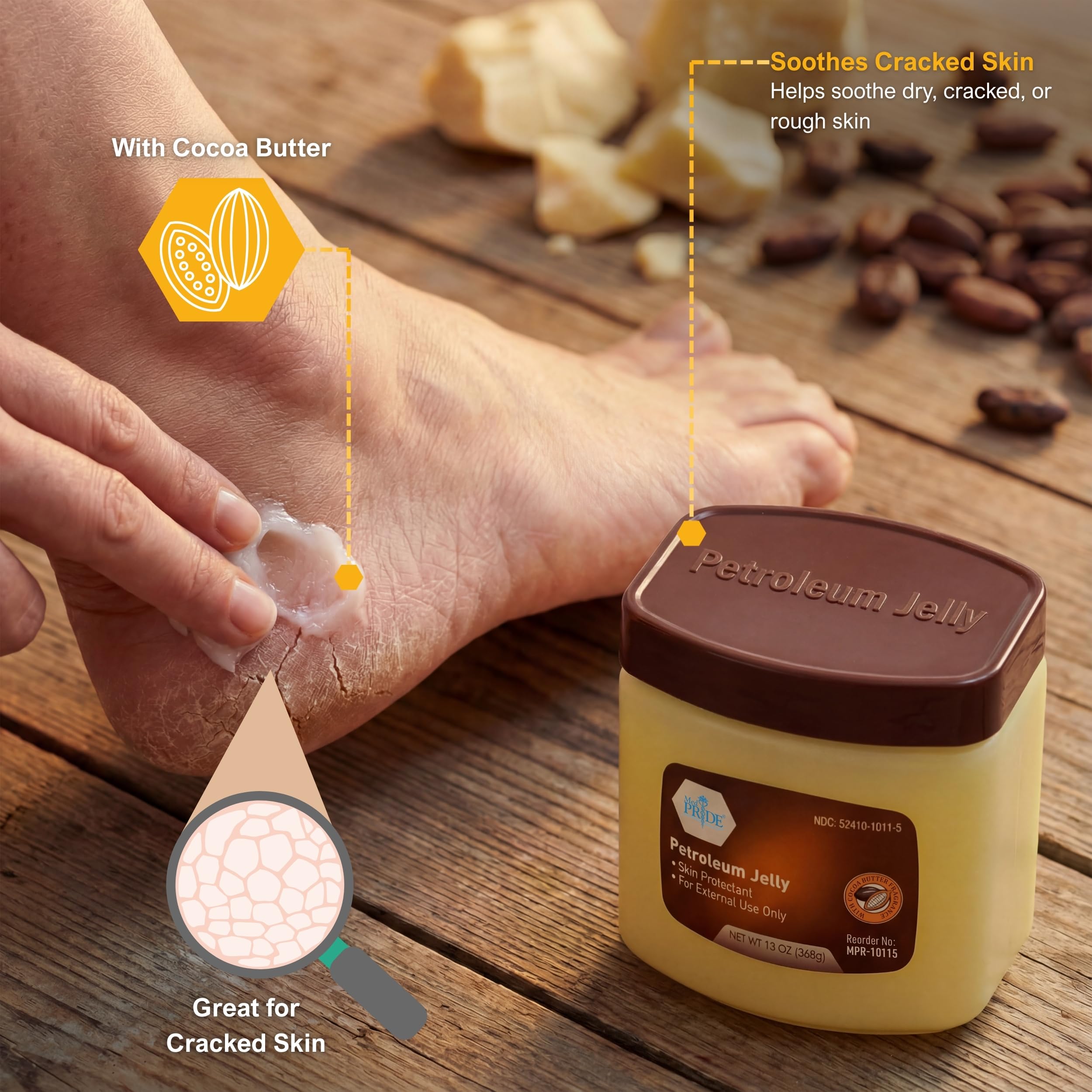 MED PRIDE hands-application helps soothe dry, cracked skin during daily tasks.
