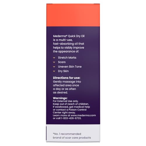 Mederma Quick Dry Oil ingredients include Cepalin and botanical oils