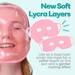 Medi Grade pink gel face mask delivering a cooling sensation for smoother skin