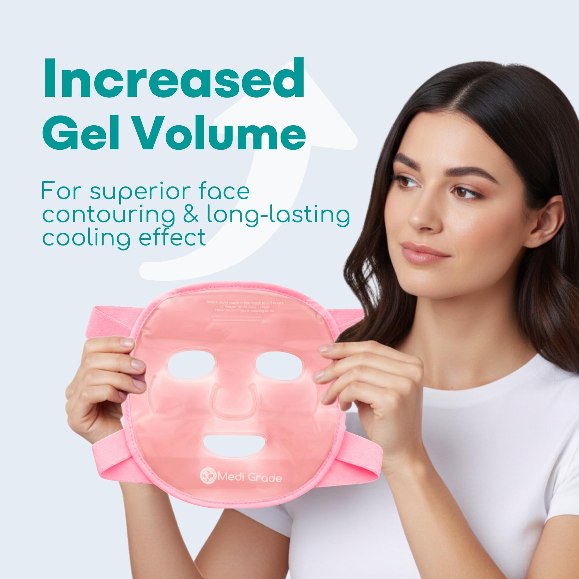 Medi Grade pink cooling set in use for a quick at-home spa moment