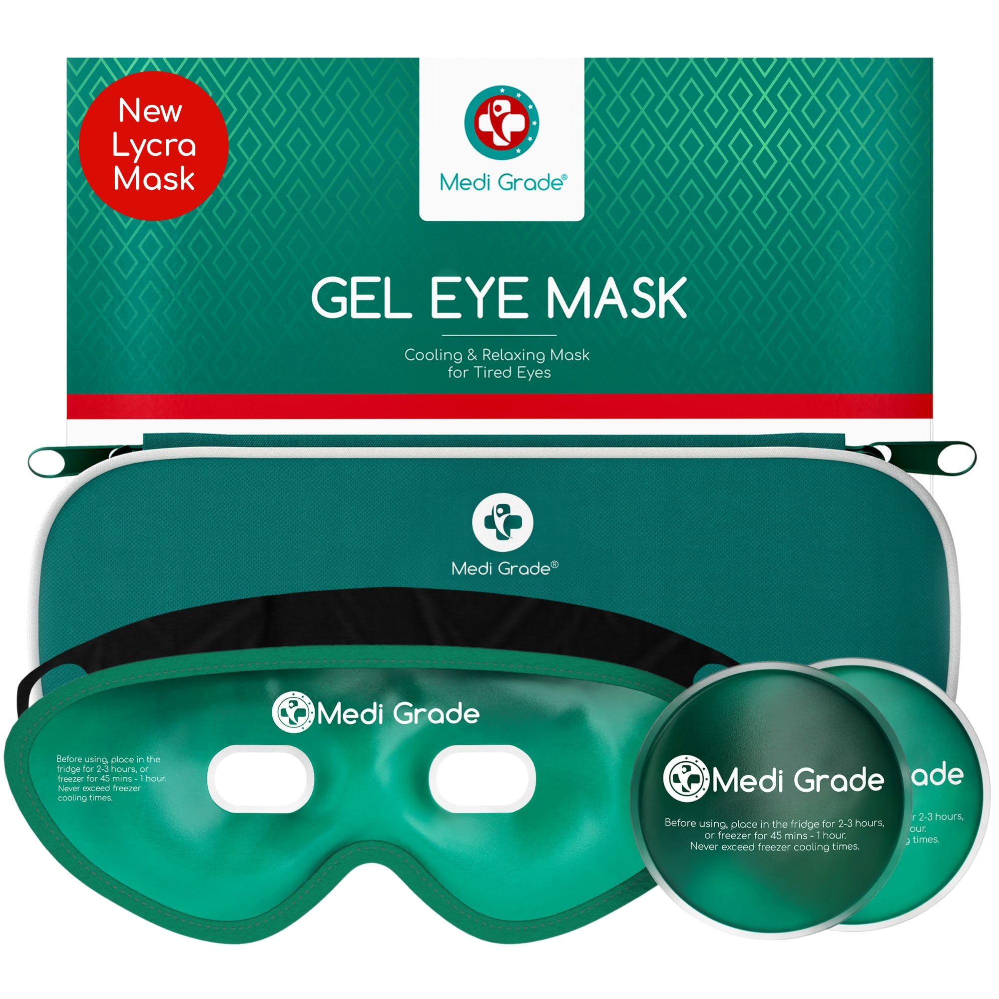 Medi Grade mascarilla gel frío para ojos, sensación refrescante y alivio rápido de cansancio