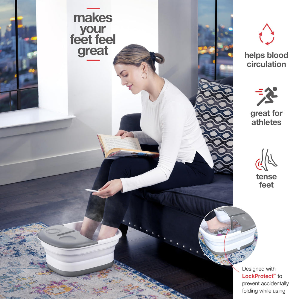 Medical King Foot Spa with heat and jets delivers soothing bubbles and circulation boost.