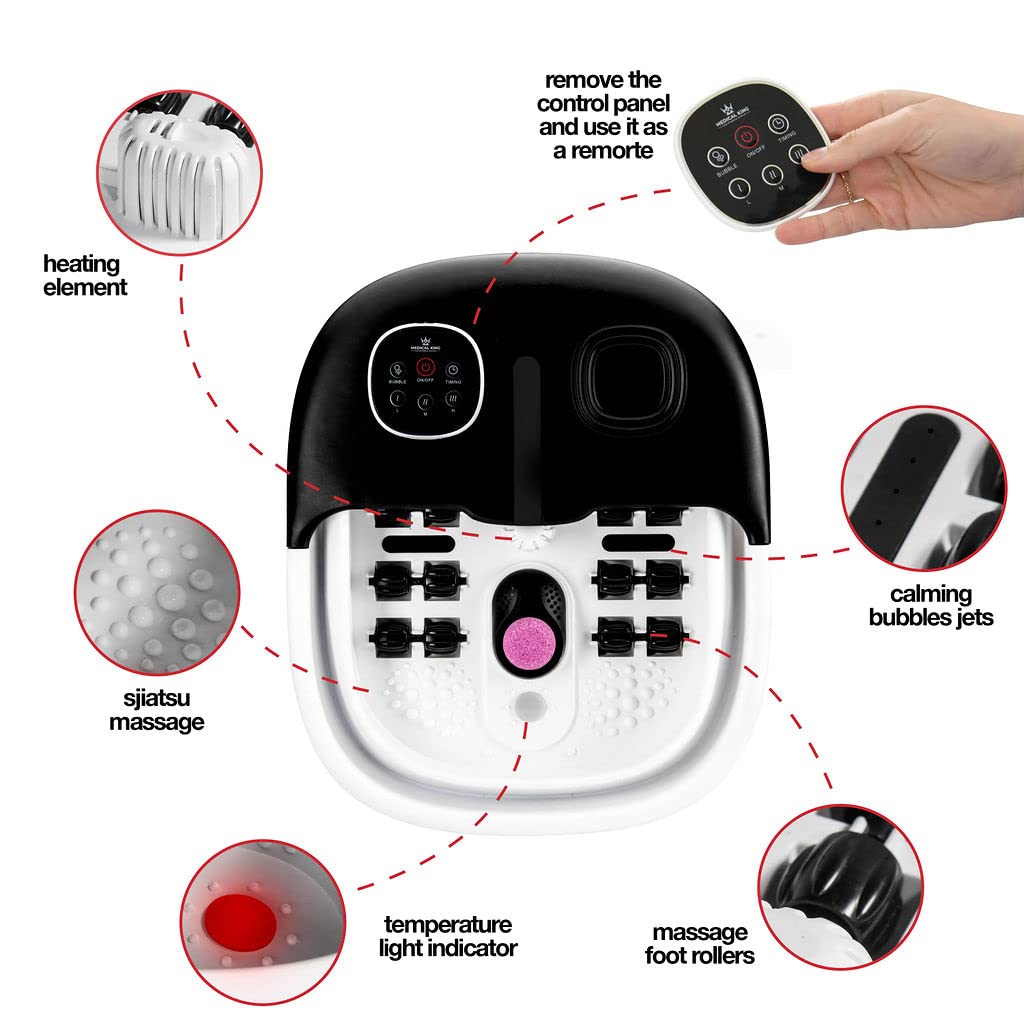 Medical King foot spa rollers delivering targeted sole massage