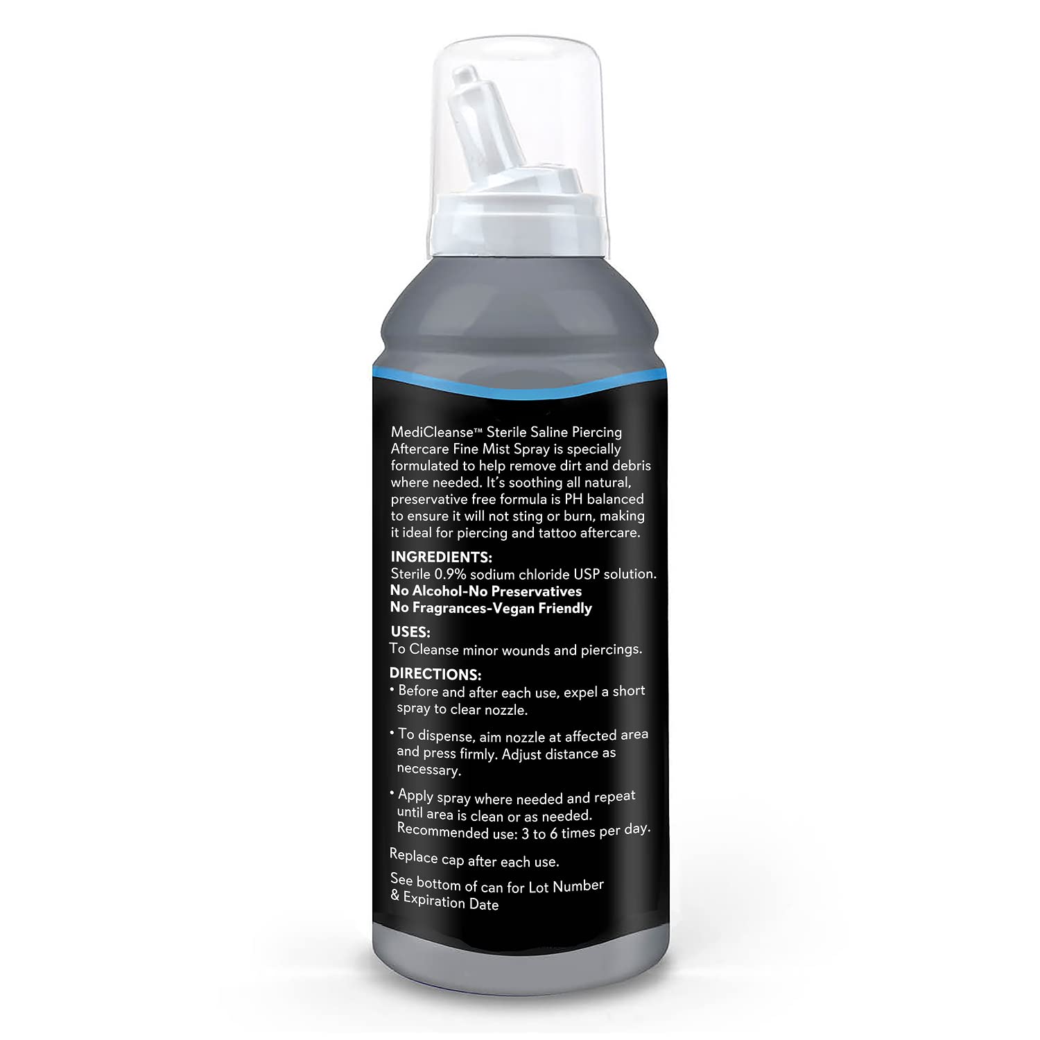 MediCleanse two-bottles-pack for versatile piercing and tattoo aftercare.