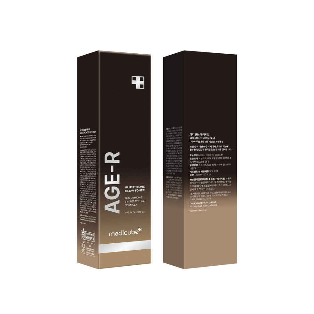 Medicube Age-R Glutathione Glow Toner, ritual diario para piel suave y radiante.