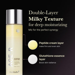 Medicube Age-R Glutathione Glow Toner, hidratación 24h para piel radiante.