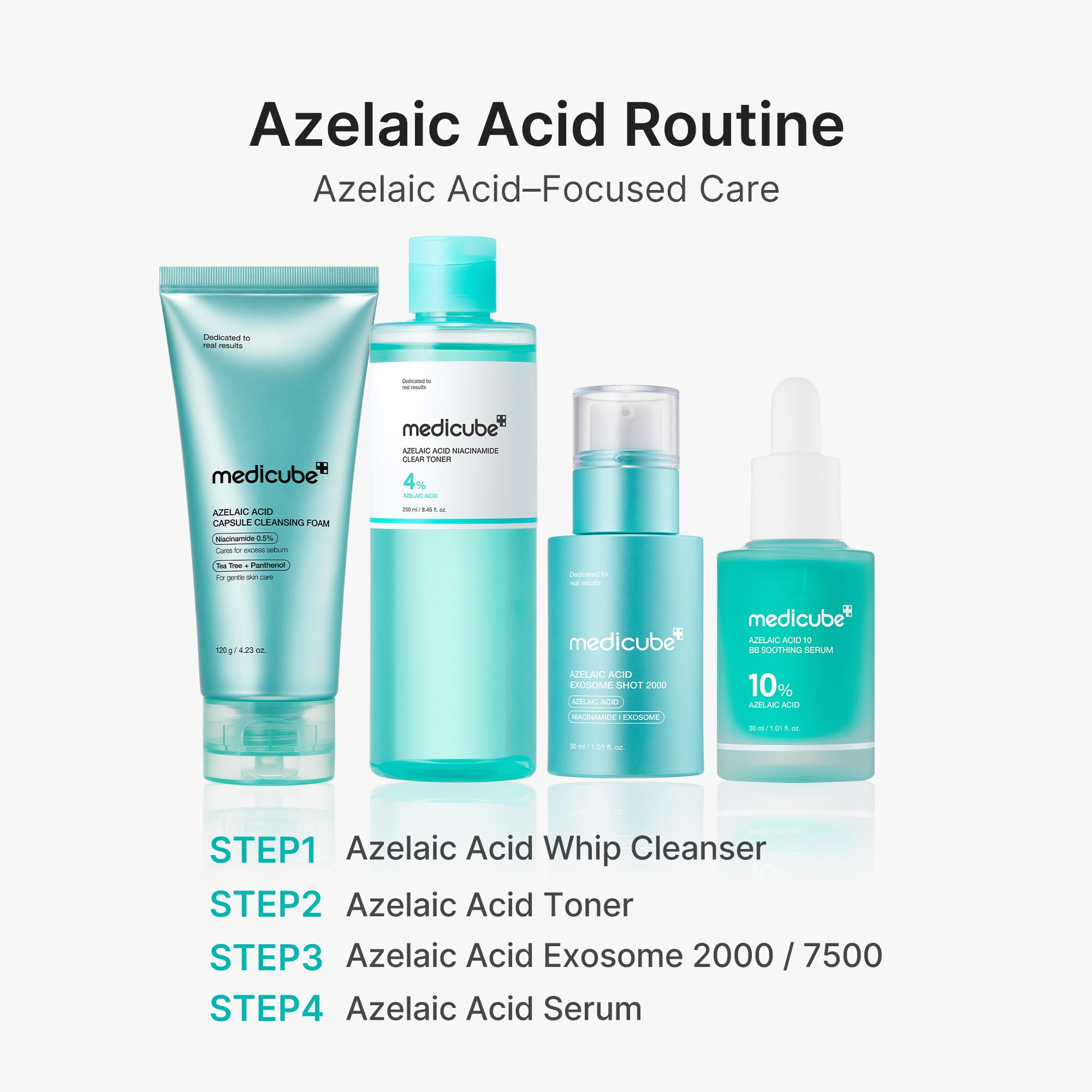 Medicube Azelaic Acid 10% Serum application scene suggests daily care gentle use