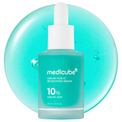 Medicube Azelaic Acid 10% Serum bottle highlights a pore-refining, clear-skin routine
