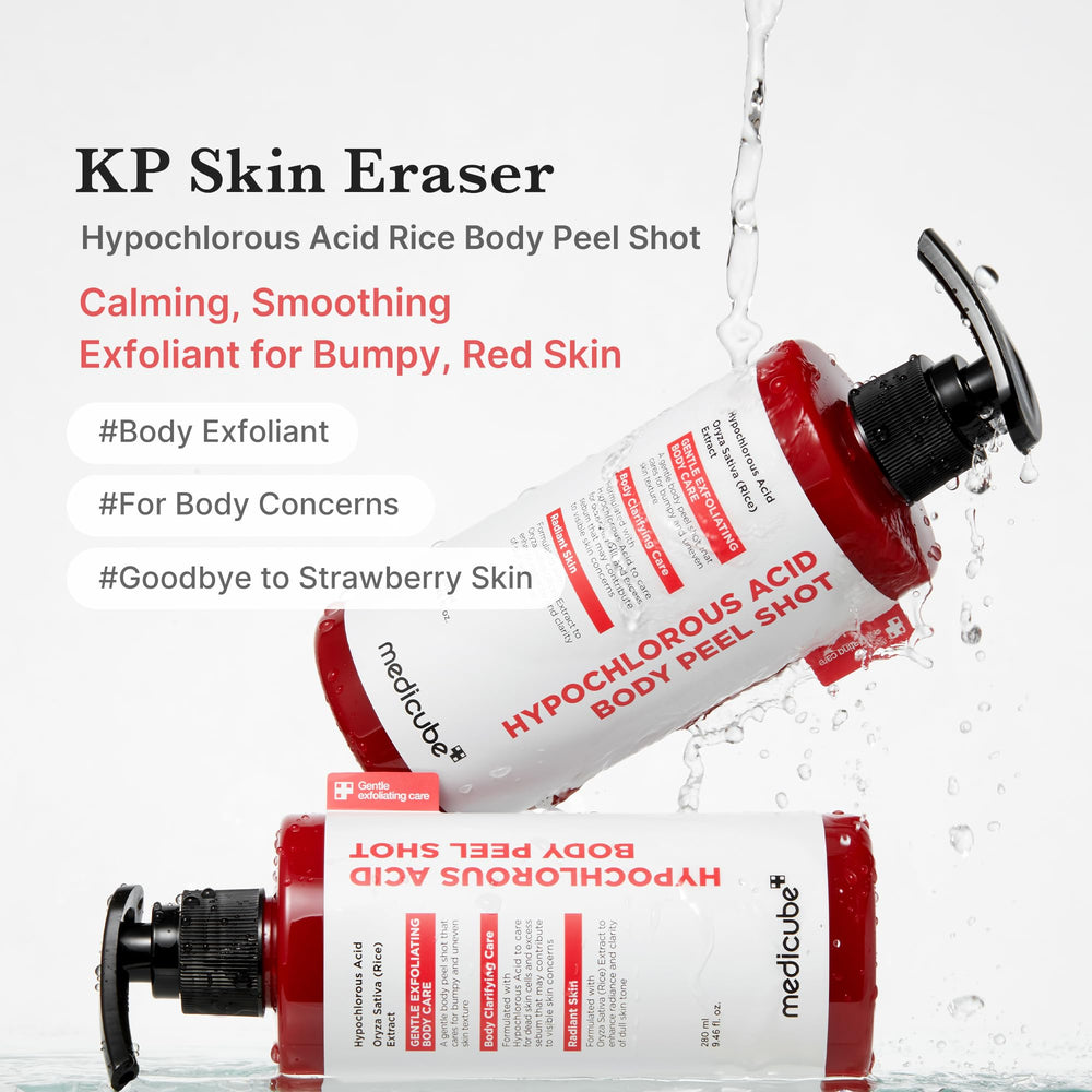 Medicube Body Peel Shot serum dispense enables even application