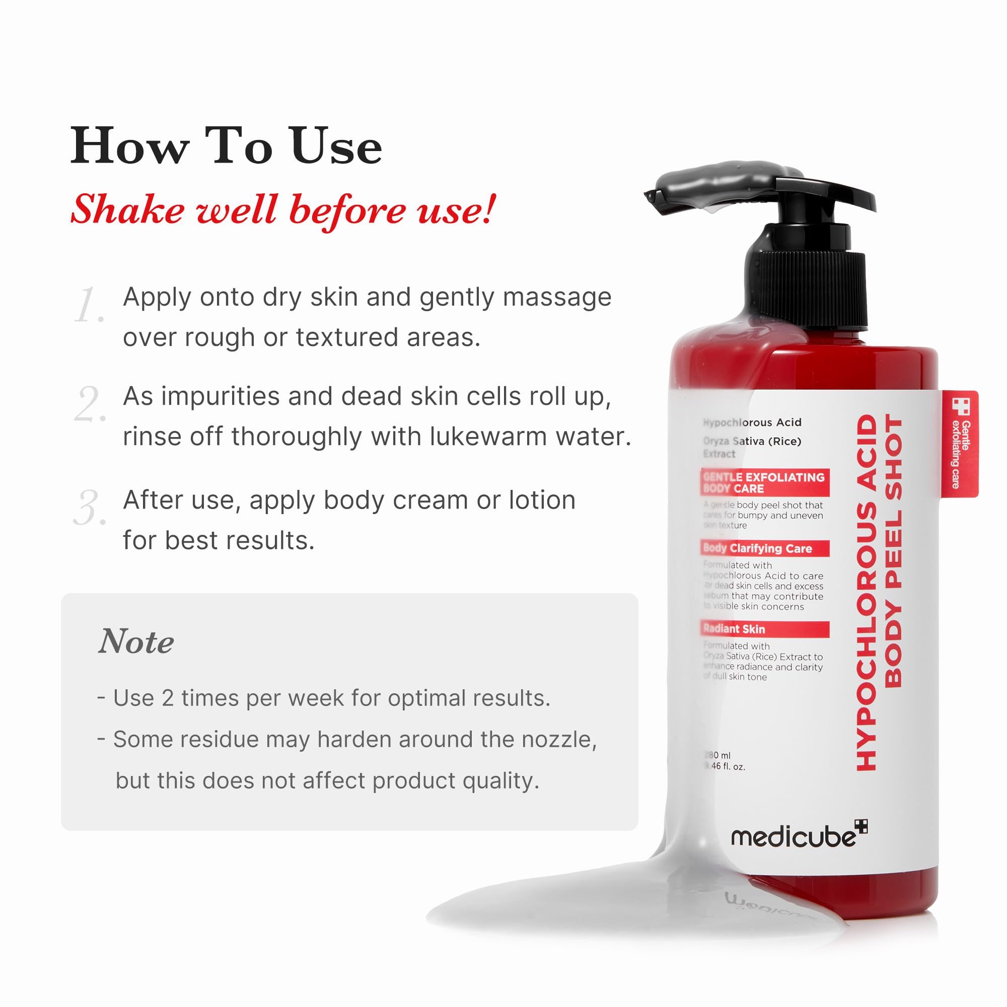 Medicube Body Peel Shot texture refinement for smoother body skin