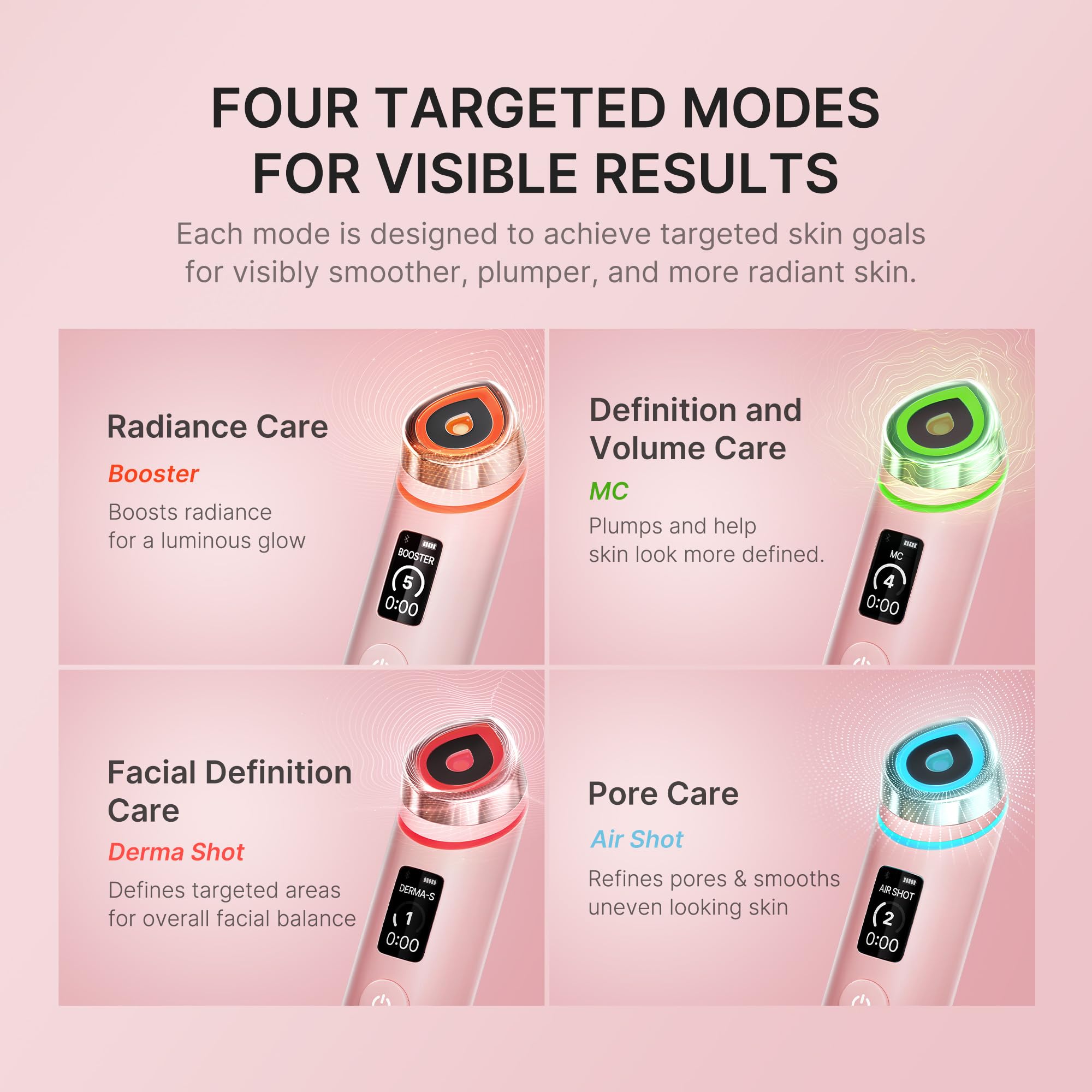 Medicube Booster Pro radiance demonstration for a luminous complexion.