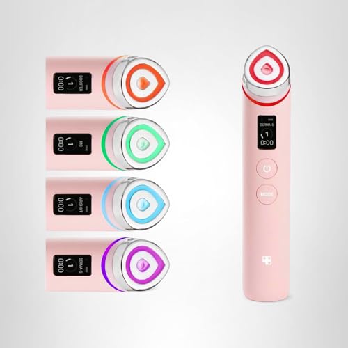 Medicube Booster Pro compact device on bedside shelf for easy access.