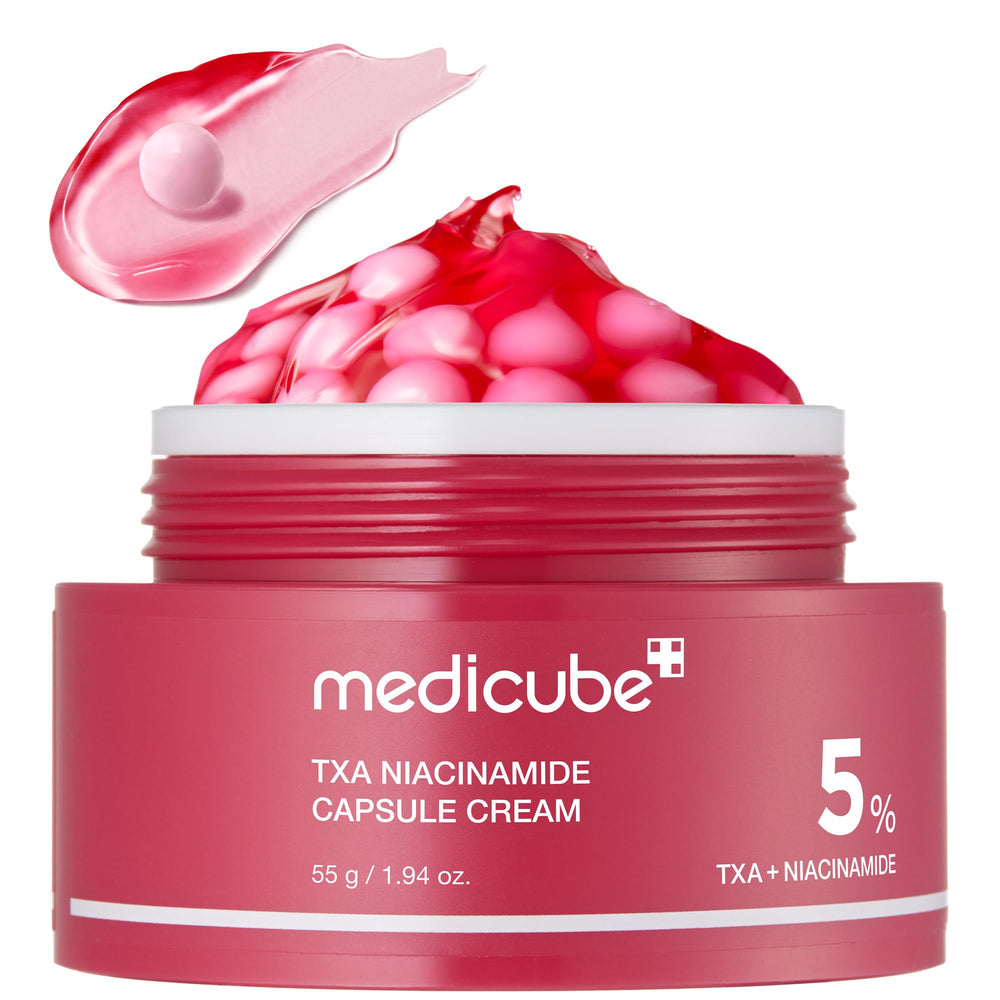 Medicube capsula crema - bote rojo con capsula TXA para tono uniforme