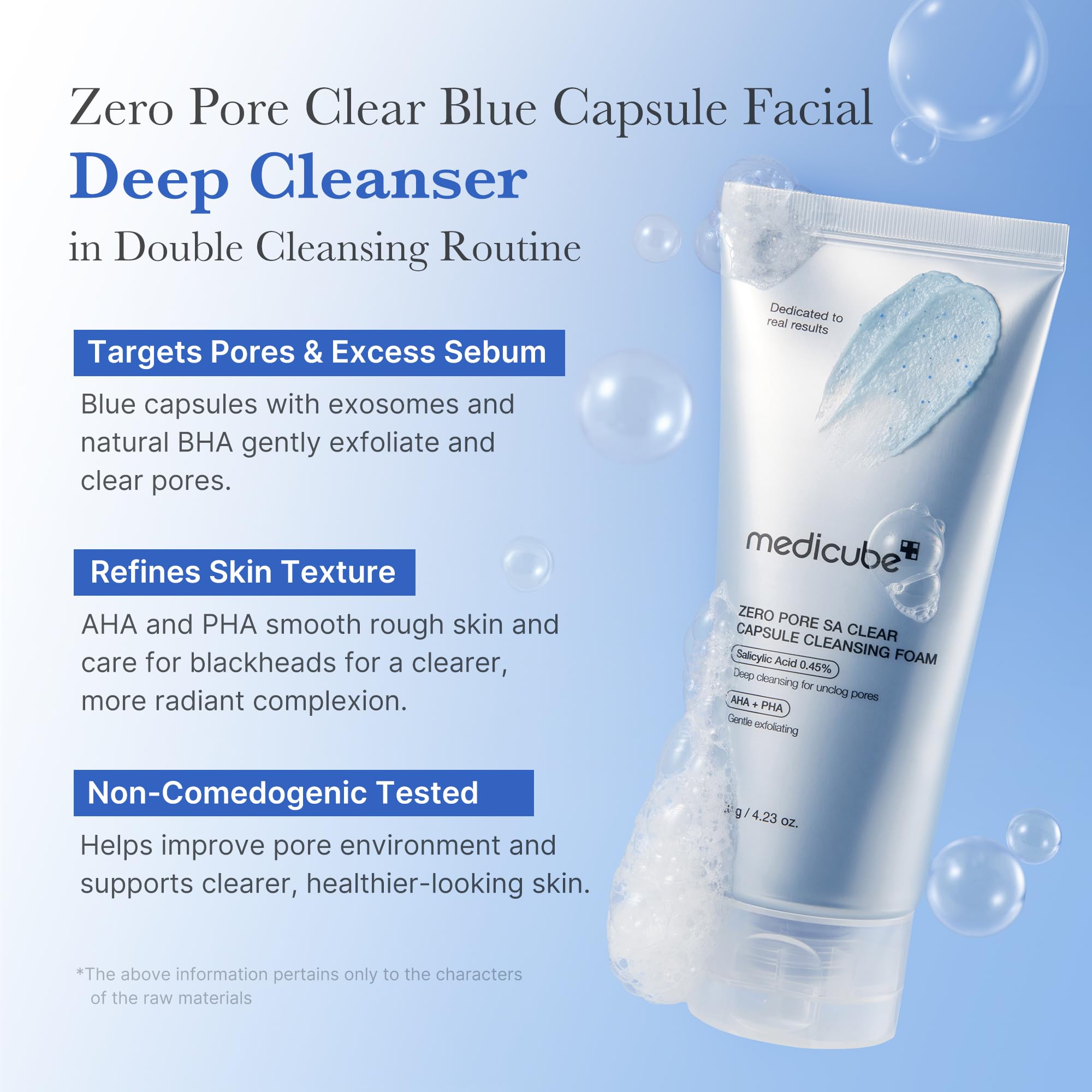 Medicube cápsulas azules exfoliación suave para controlar el sebo