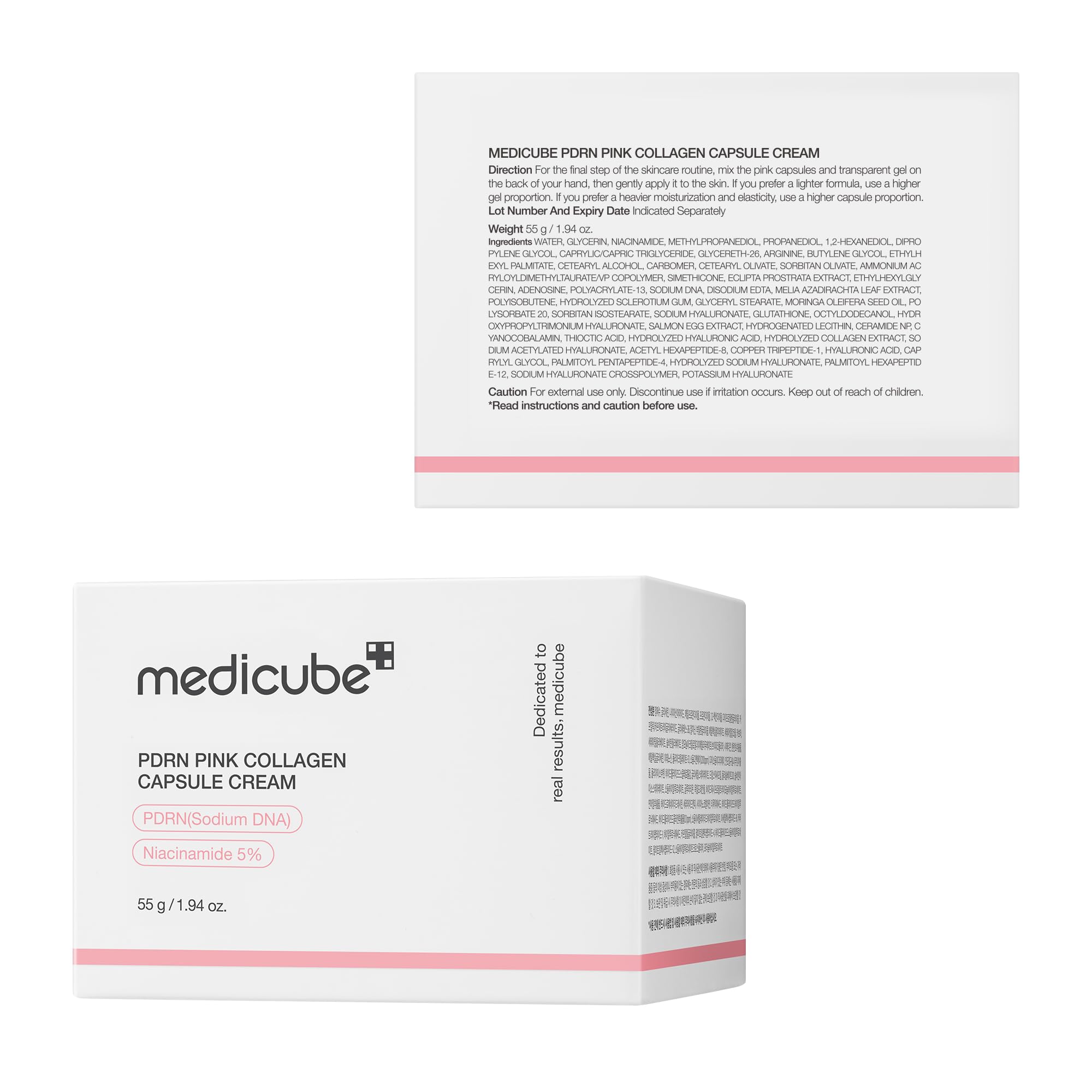 Medicube ingredients focus highlights PDRN and niacinamide use and care.