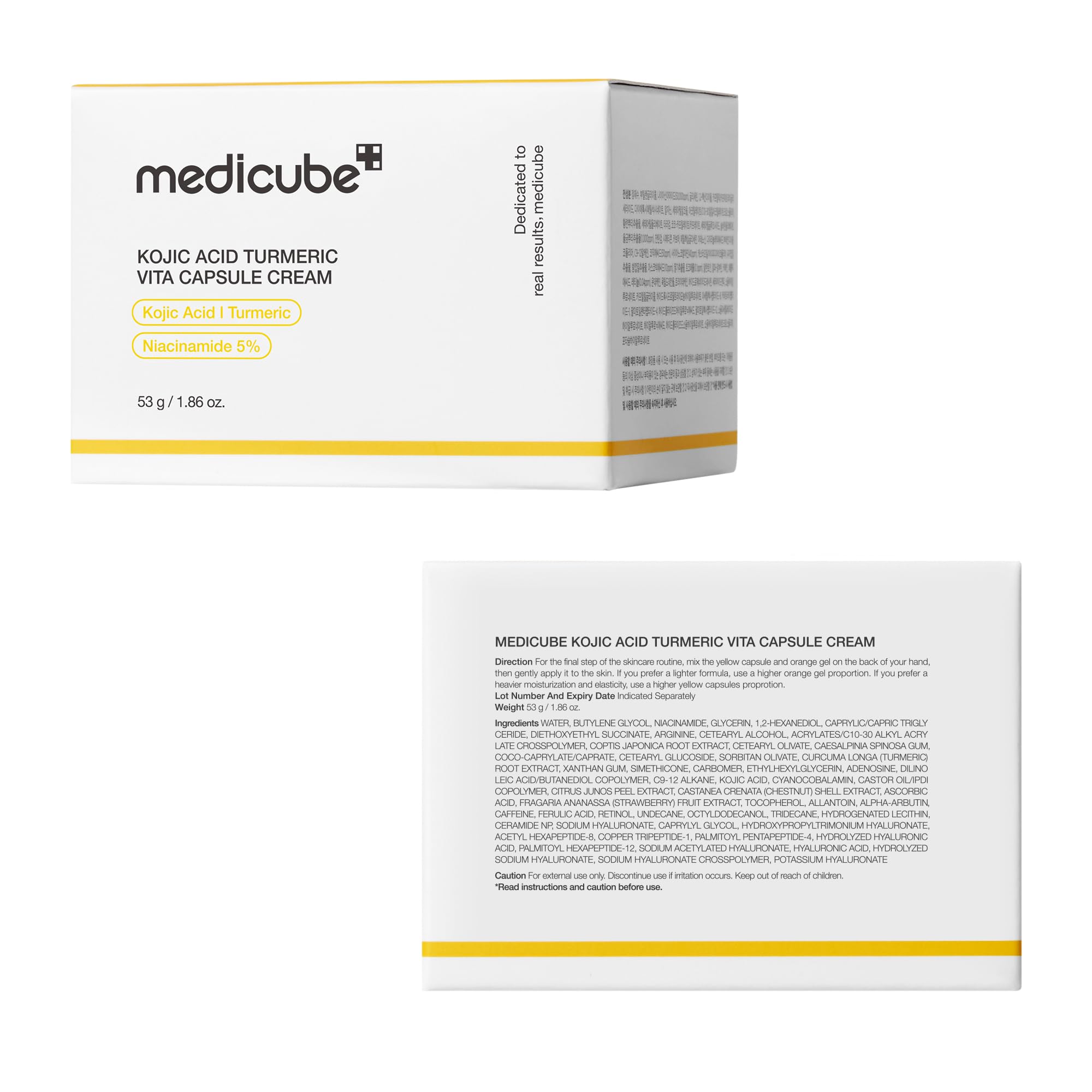 Medicube Capsule Cream packaging-closeup highlights premium packaging and product integrity.