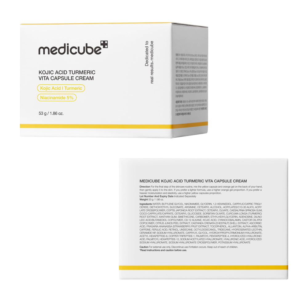 Medicube Capsule Cream packaging-closeup highlights premium packaging and product integrity.