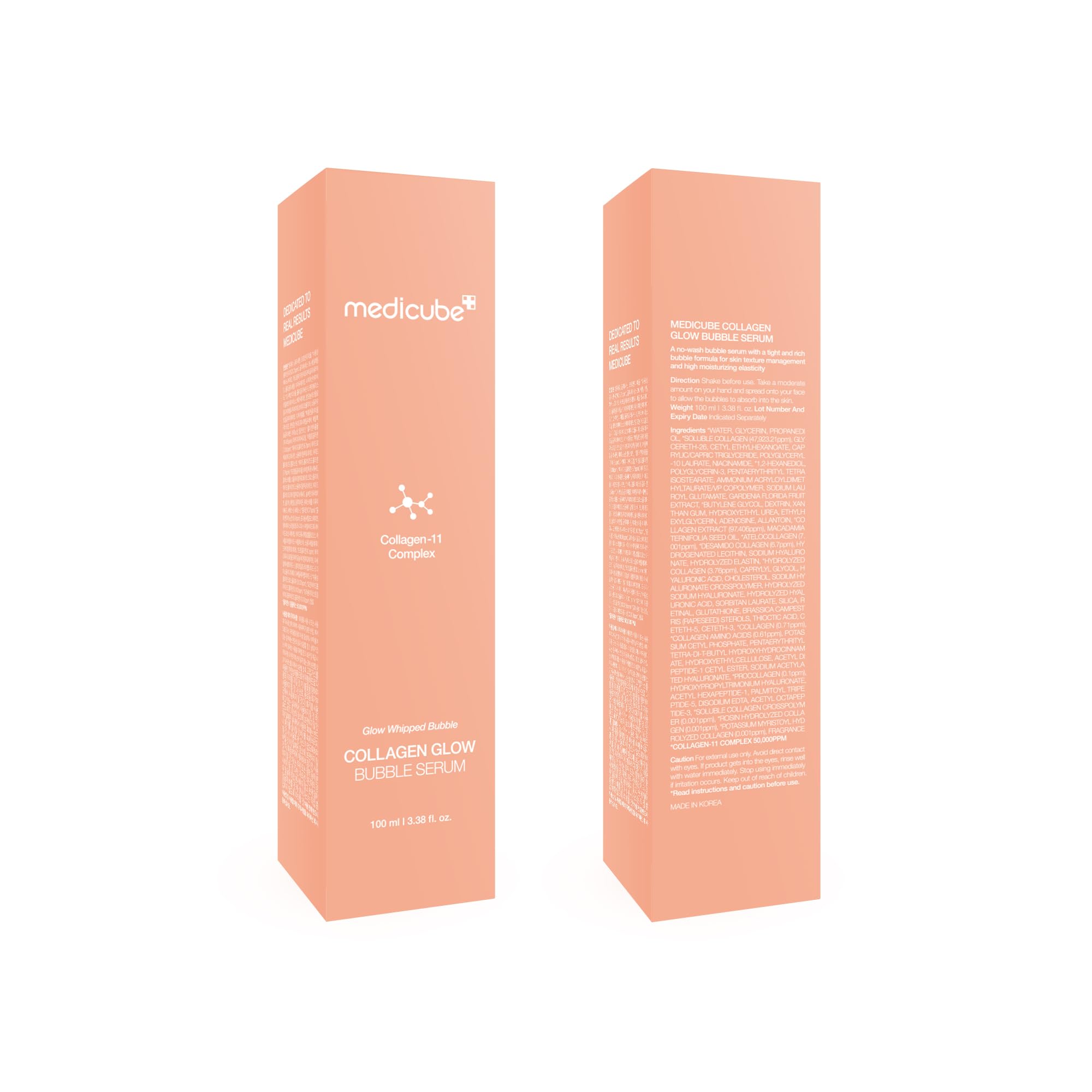 Medicube Collagen Glow Bubble Serum: envase compacto ideal para viajar.