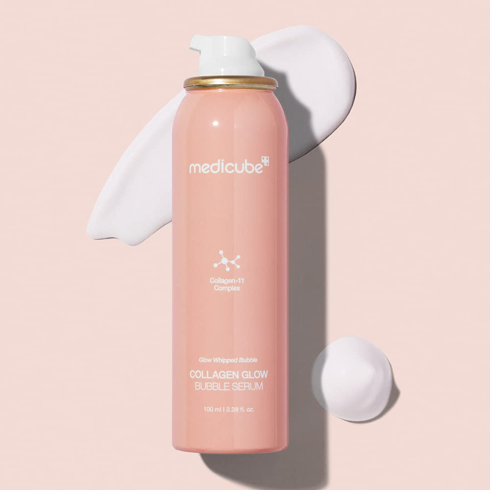 Medicube Collagen Glow Bubble Serum: espuma suave para absorción rápida.