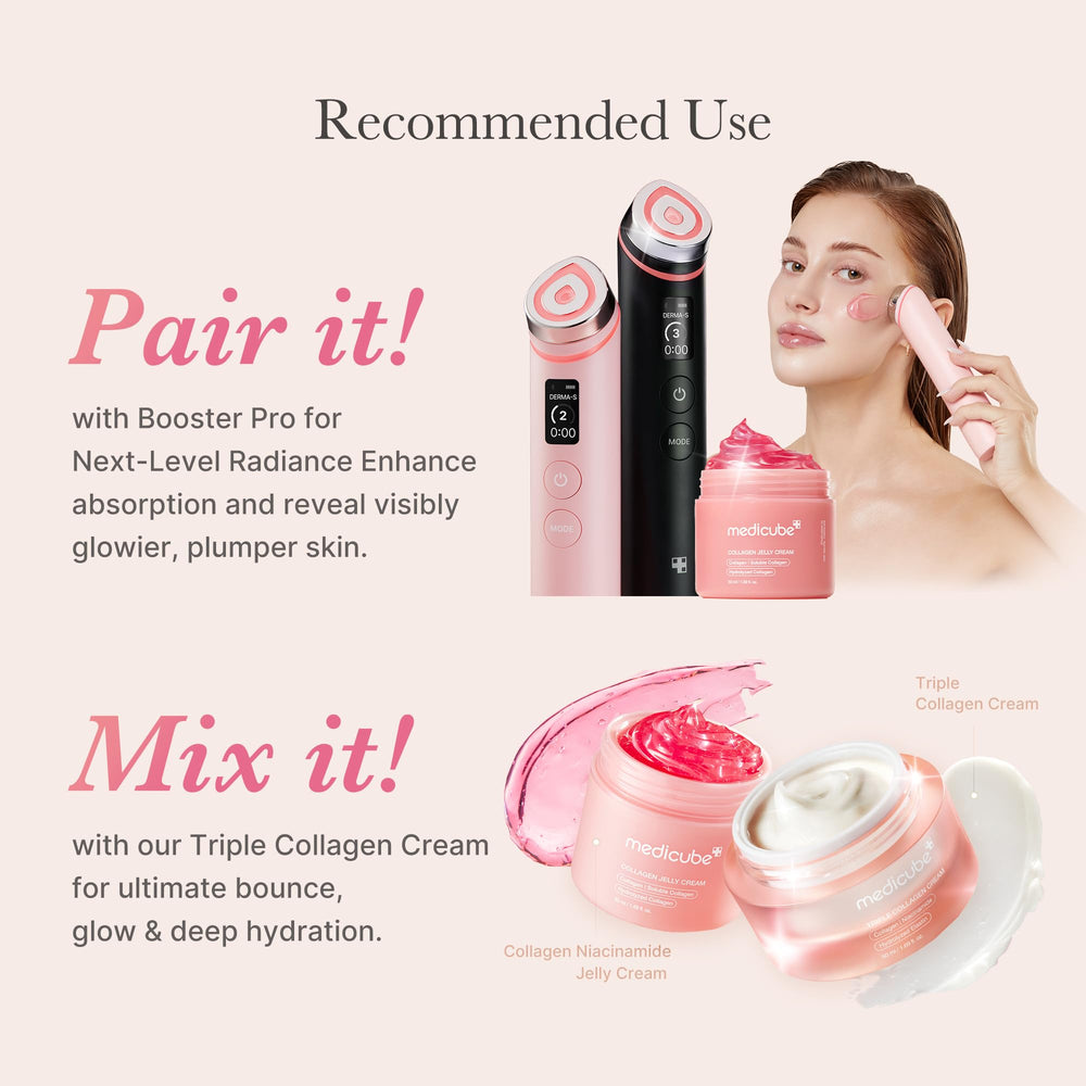 Contorno facial más firme gracias a la crema de colágeno.