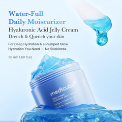 Medicube crema hidratante textura gel se absorbe rápido y deja piel suave.