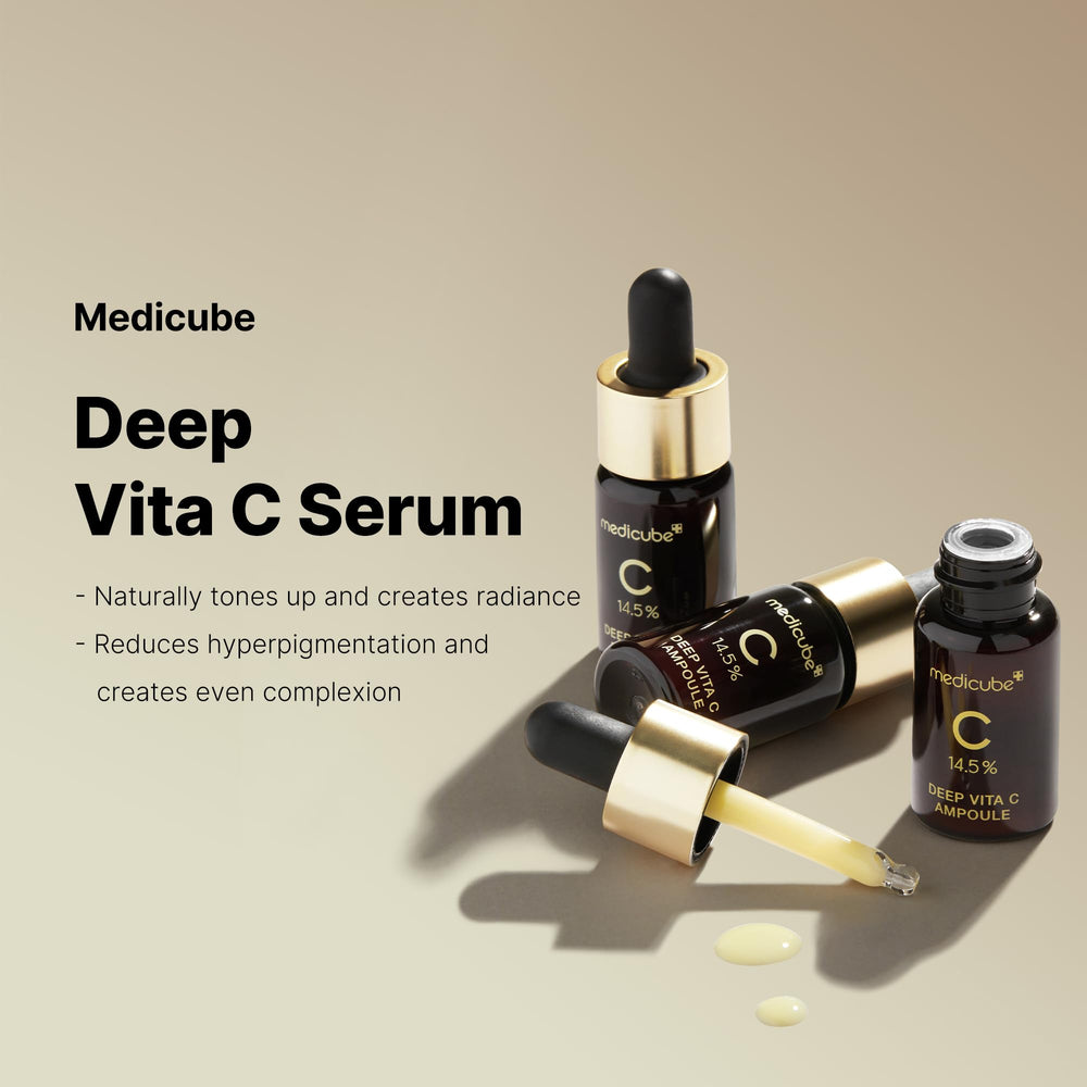 Medicube Deep Vita C Serum 2.0 - textura ligera para uso diario en la piel