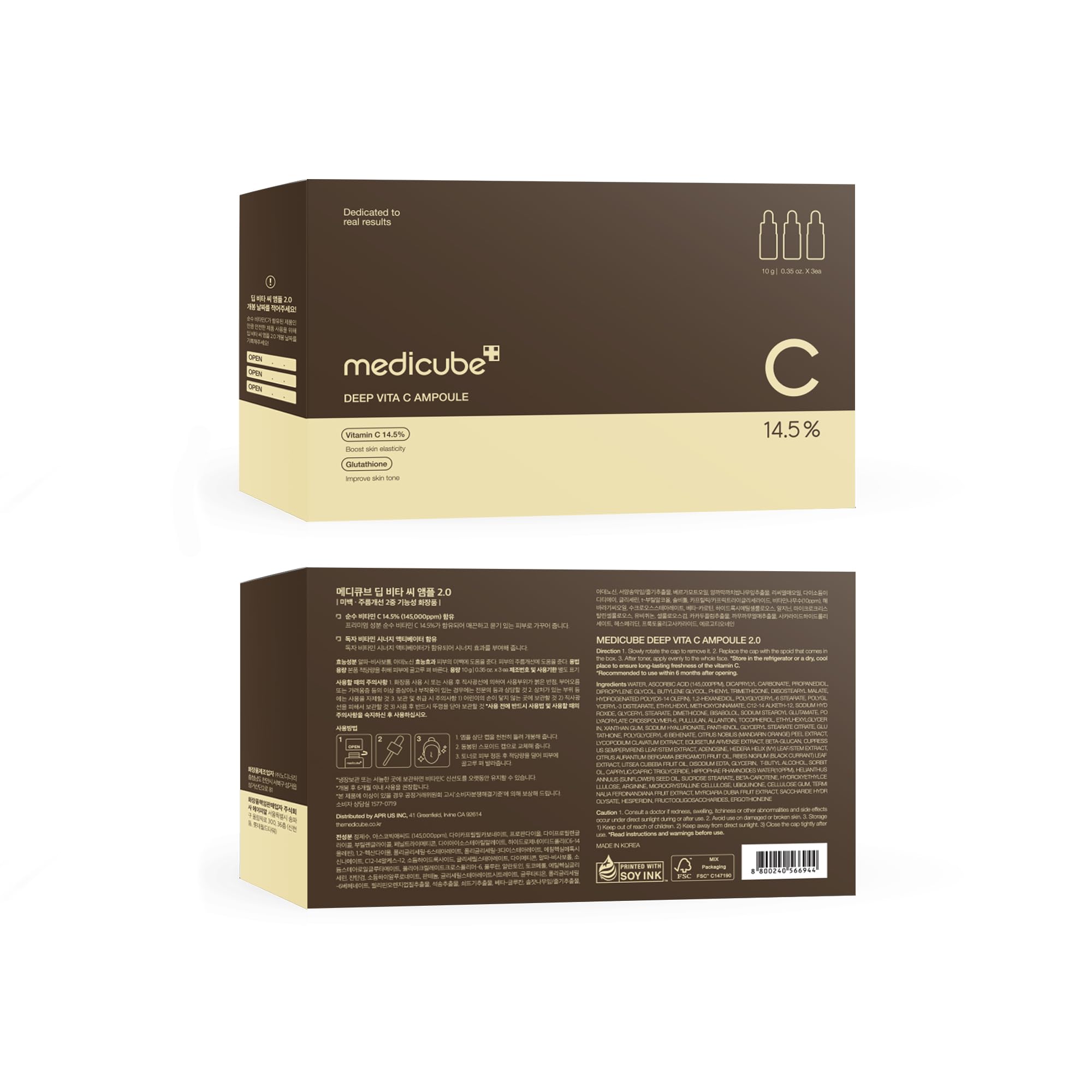 Medicube Deep Vita C Serum 2.0 - pack de tres frascos para continuidad en la rutina