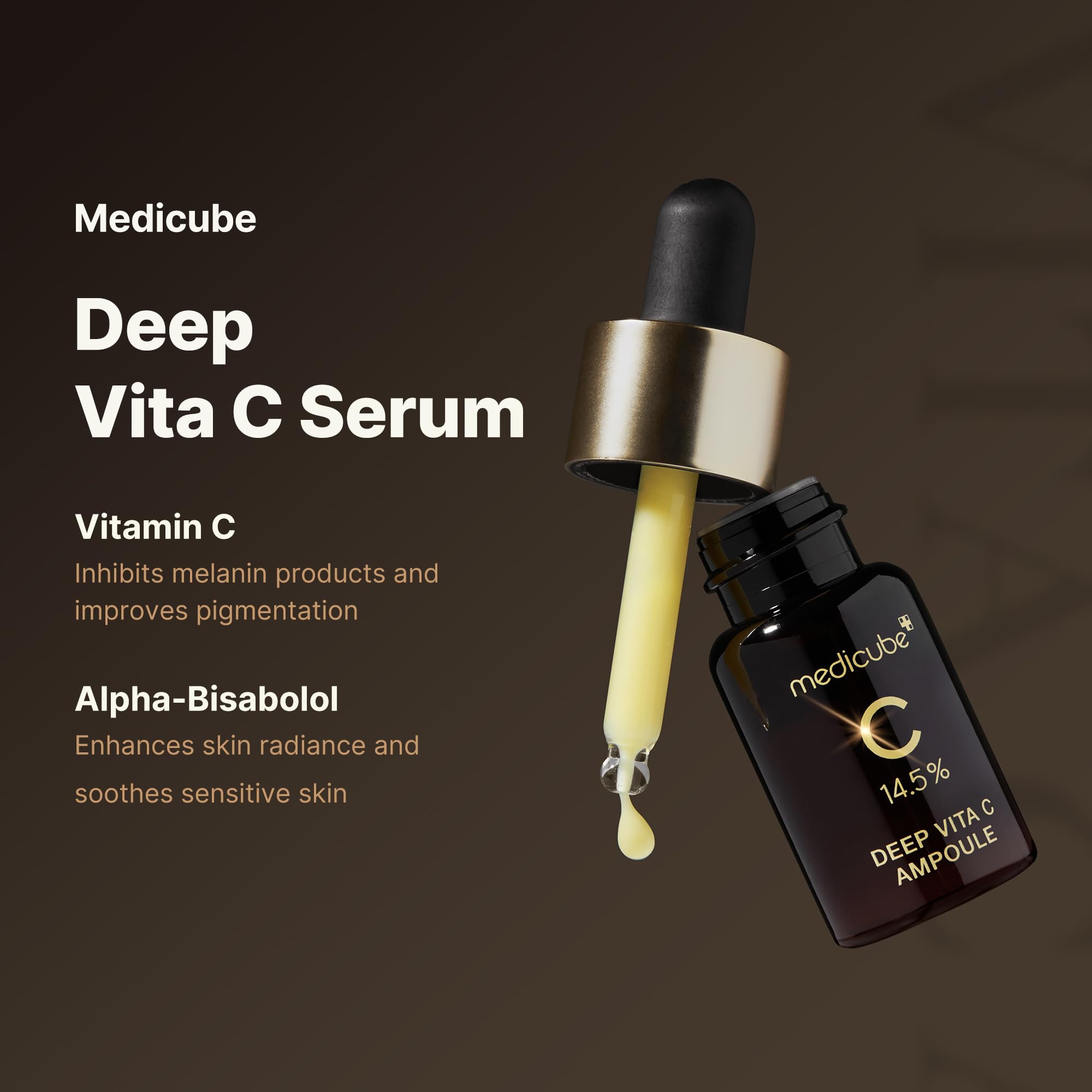 Medicube Deep Vita C Serum 2.0 - aplicador suave para piel sensible