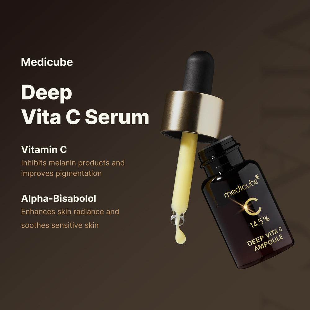 Medicube Deep Vita C Serum 2.0 - aplicador suave para piel sensible