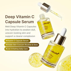 Medicube Deep Vitamin C Capsule Serum, cápsulas, libera vitamina C de forma concentrada para un tono uniforme.