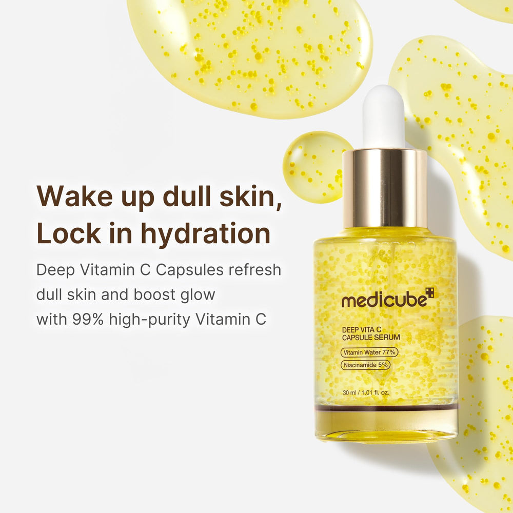 Medicube Deep Vitamin C Capsule Serum, niacinamida para tono más uniforme.