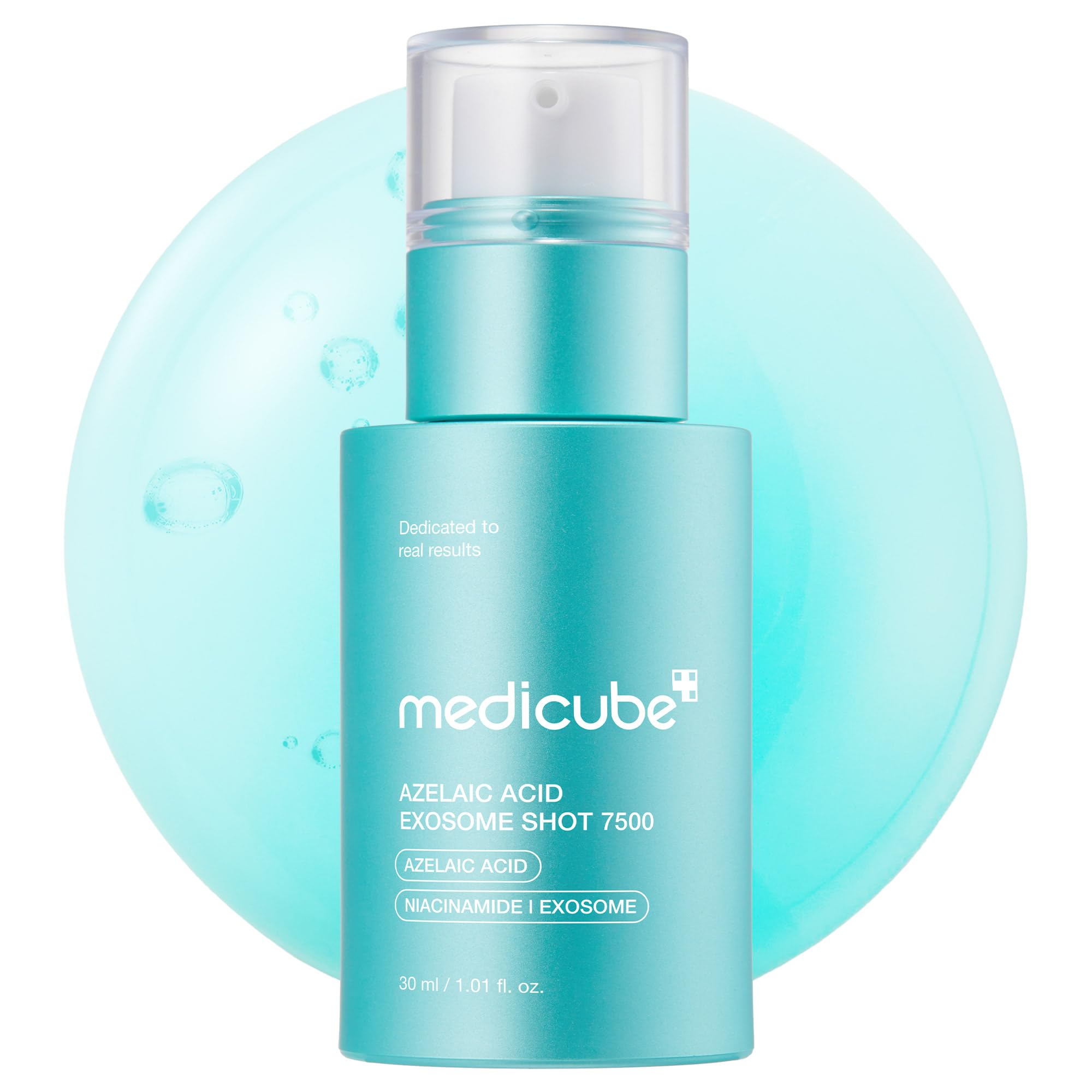 Medicube Exosome Shot en bomba para hidratación diaria y recuperación de la piel.